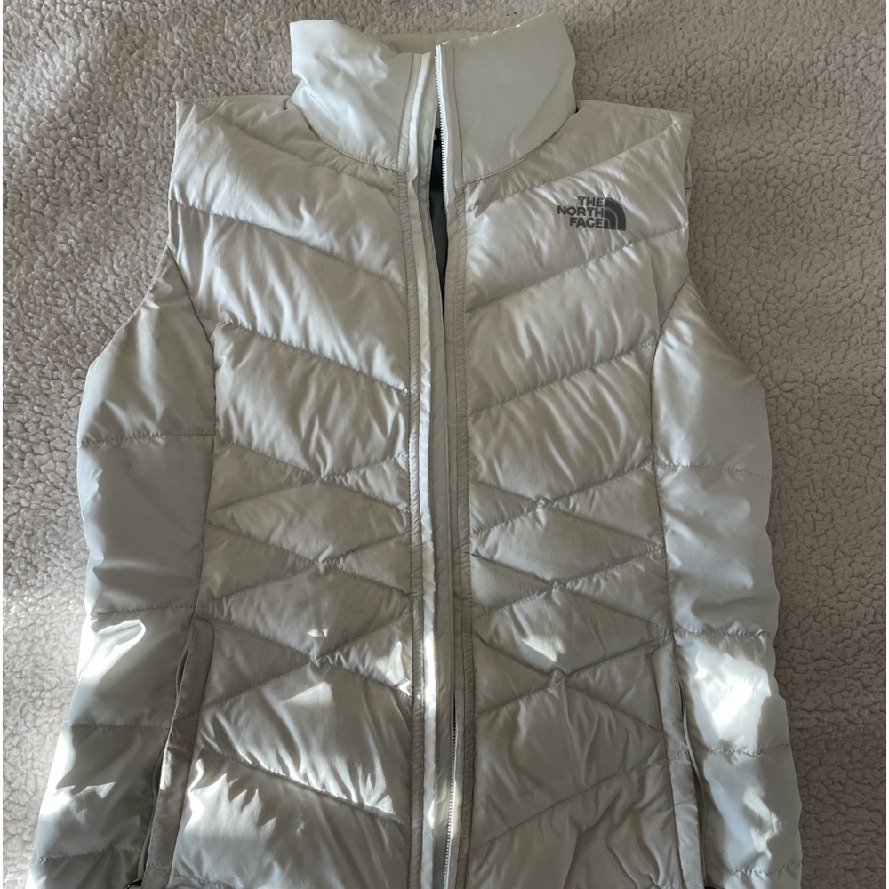 Womens White North Face Vest